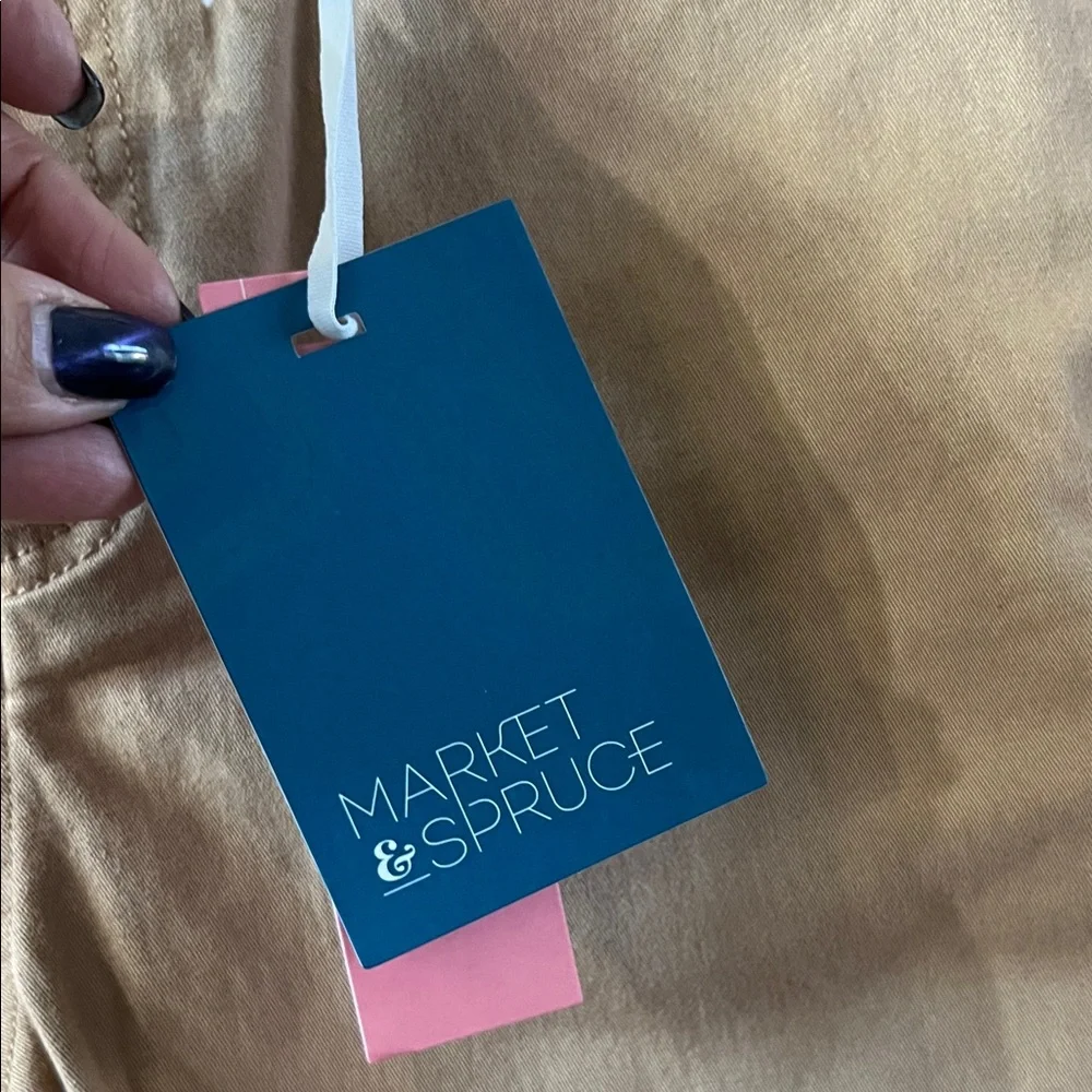 Market & Spruce Women's Tan Chinos - Picture 4 of 6